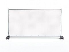 Bauzaunplane,  290 g/m²,  3,41 x 1,76  m, weiß